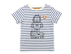 Wood Wood t-shirt Ola off-white/blue stripes Garfield